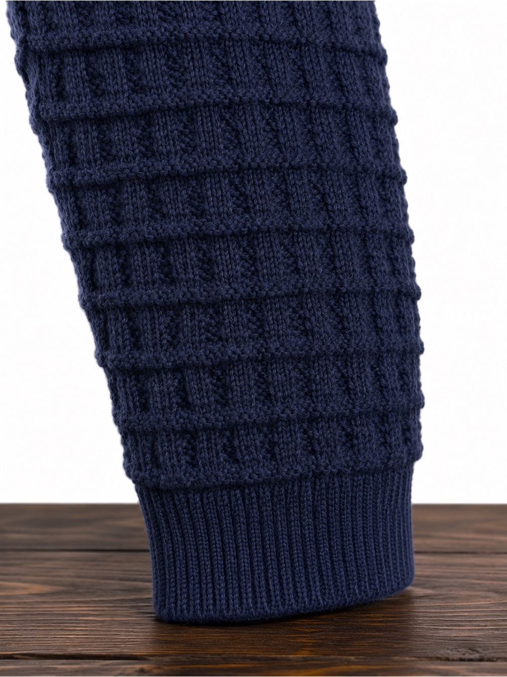Dokotoo XL Navy Blue Waffle Knit Button Front Cardigan Sweater - Picture 4 of 9